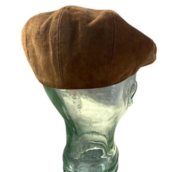 Country Gentleman Newsboy Cabbie Leather Cap Vintage Flat Hat Driver Mens M - Picture 3 of 9